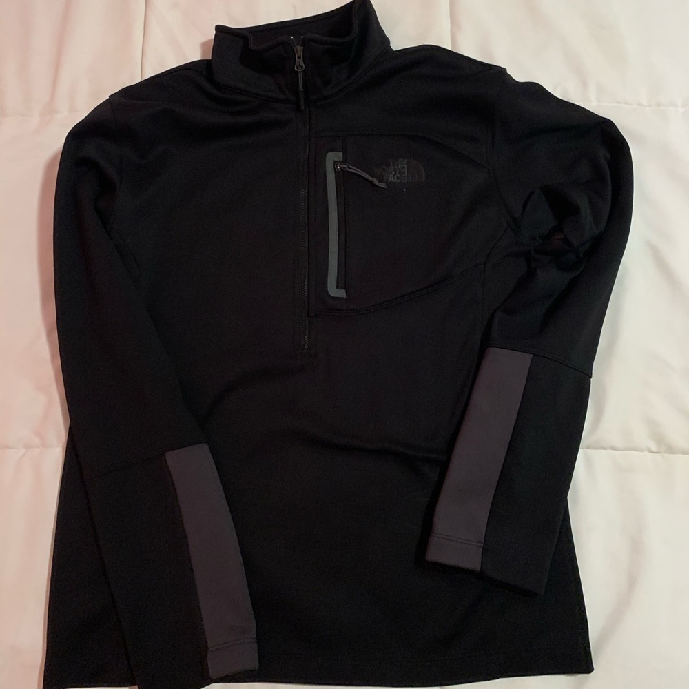 men's north face three quarter zip jacket